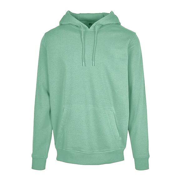 Build Your Brand Mens Heavy Pullover Hoodie / Neo Mint
